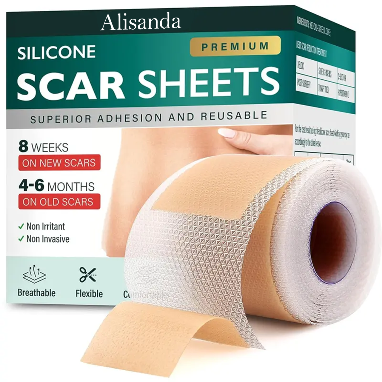 Alisanda Silicone Scar Roll – Heals Scars, Keloids & C-Section Marks Fast