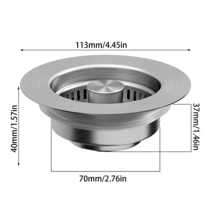 🔥LAST DAY 56% OFF-Upgraded 3 in 1 Kitchen Sink Drain Strainer