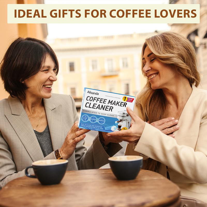 Coffee Machine Cleaner Descaler Tablets - 24 Pack, Deep Cleaning and Descaling for All Coffee Makers , Coffee Maker Pot Descaling & Cleaning Tabs, Descale Drip Coffe And Espresso Machines